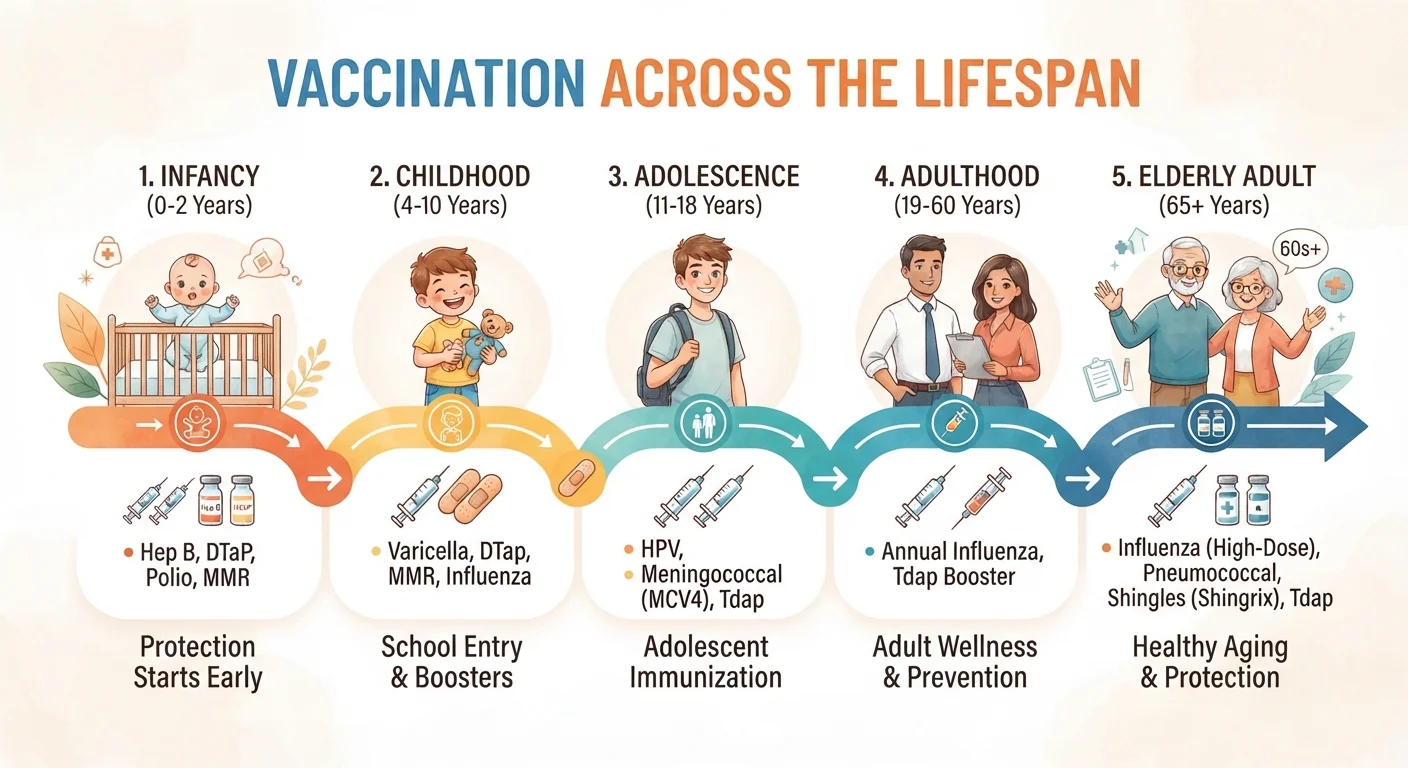 The Immunization Timeline Across a Lifetime
